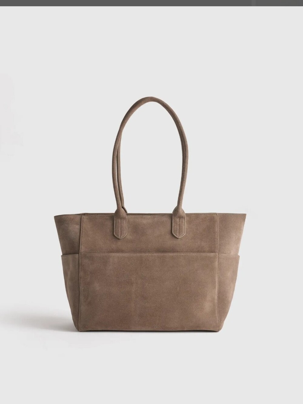Quince FIRE! NIB! The Hudson Suede Tote in Pebble. R2S!